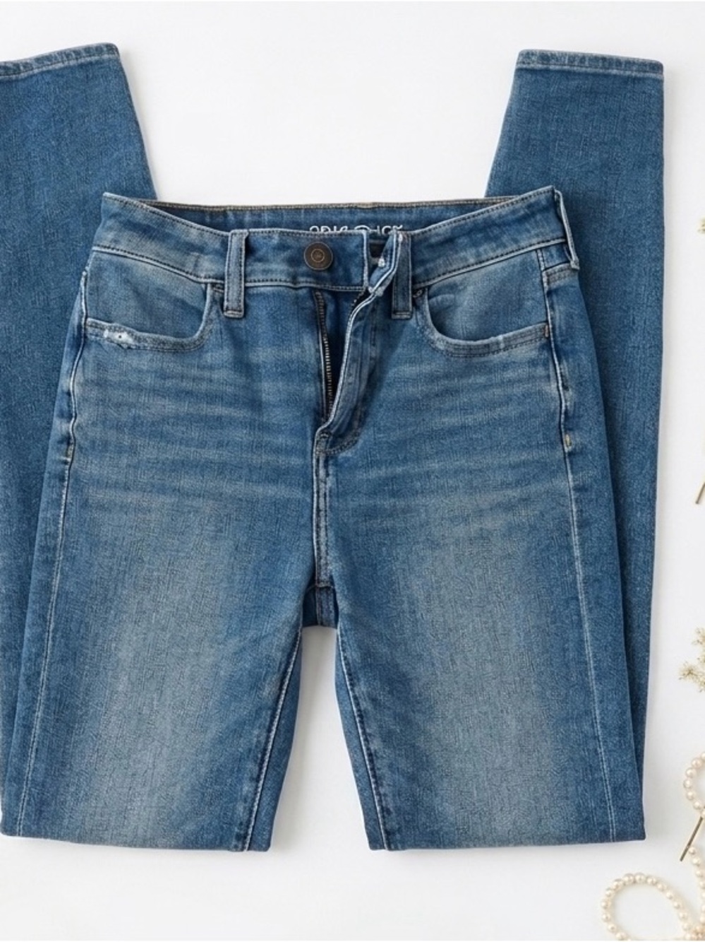 American Eagle Outfitters Women's Skinny Jeans in Blue Wash